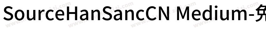 SourceHanSancCN Medium字体转换